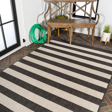 Negril Two-tone Wide Stripe Indoor/outdoor Area Rug